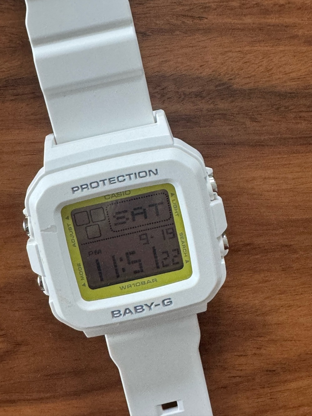 Casio Baby-G BG-7 White Lime Digital Watch Y2K Retro Working 10BAR